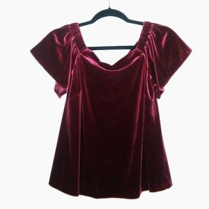 Festive or Fall short sleeve WHBM blouse